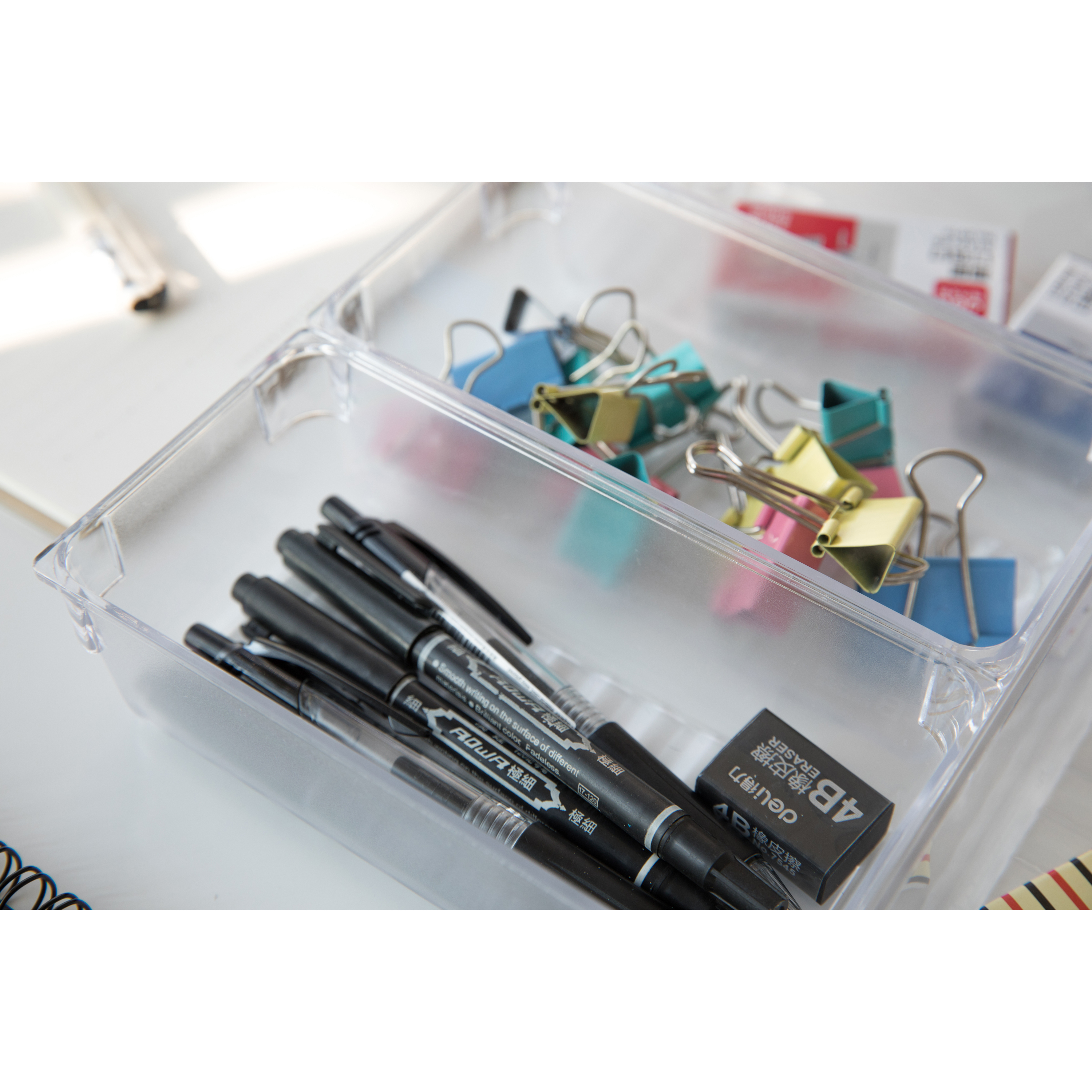 Clear Plastic Drawer Organizers - Set Of 4