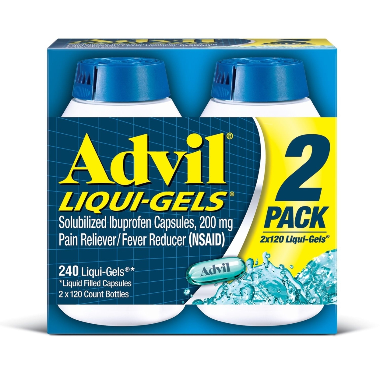 Advil Liqui-Gels (2pk., 120 Count)