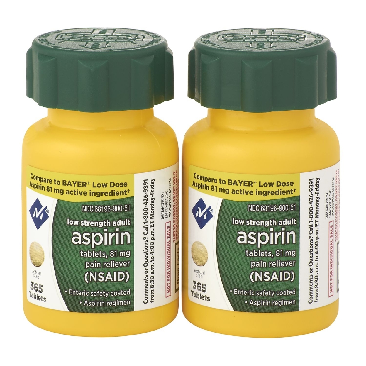 Member's Mark 81 Mg Low Strength Aspirin (730 Count)