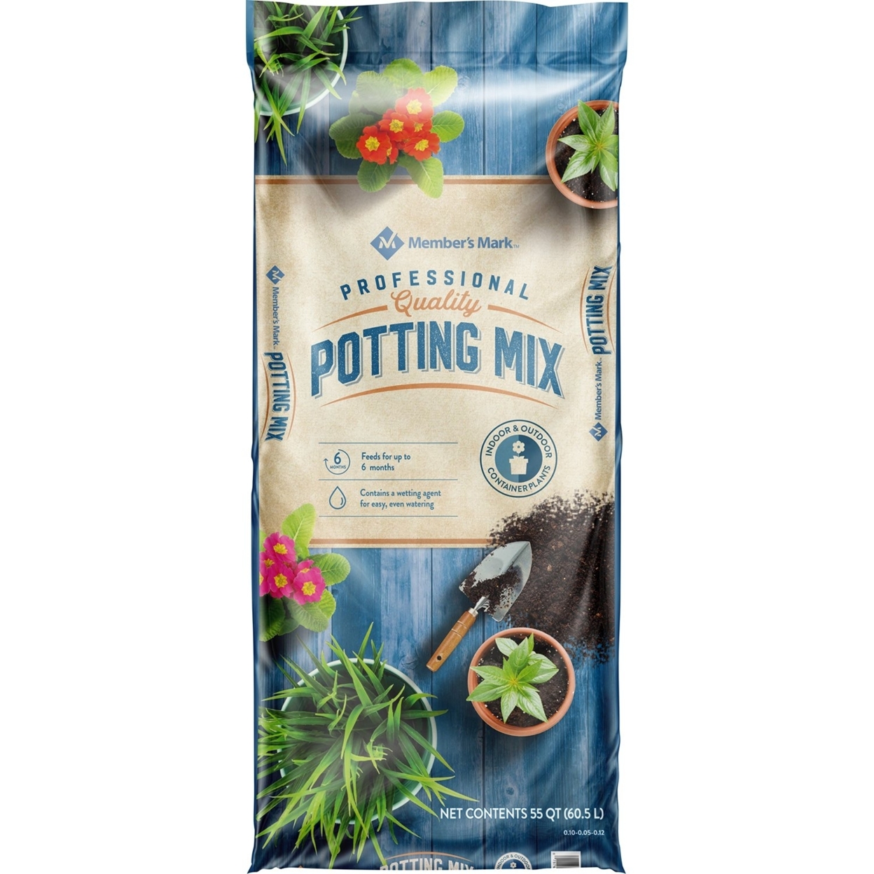 Member's Mark Professional Quality Potting Mix Planting Soil, 55 Quarts