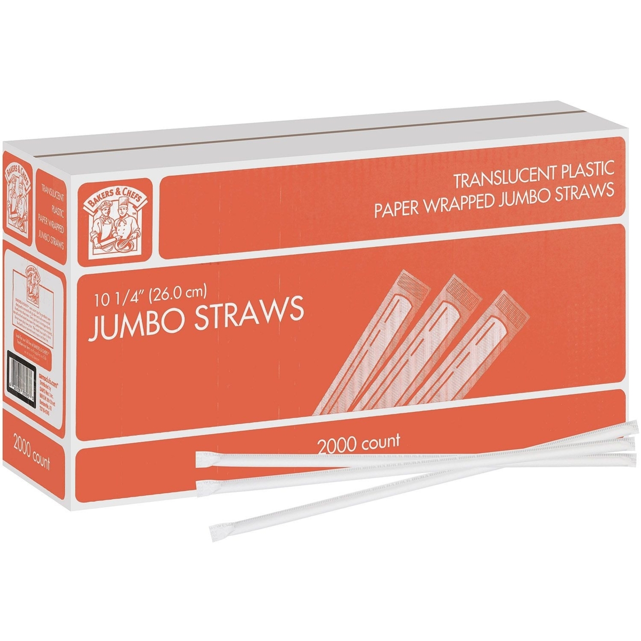 Member's Mark Wrapped Jumbo Straws - 2,000 Count