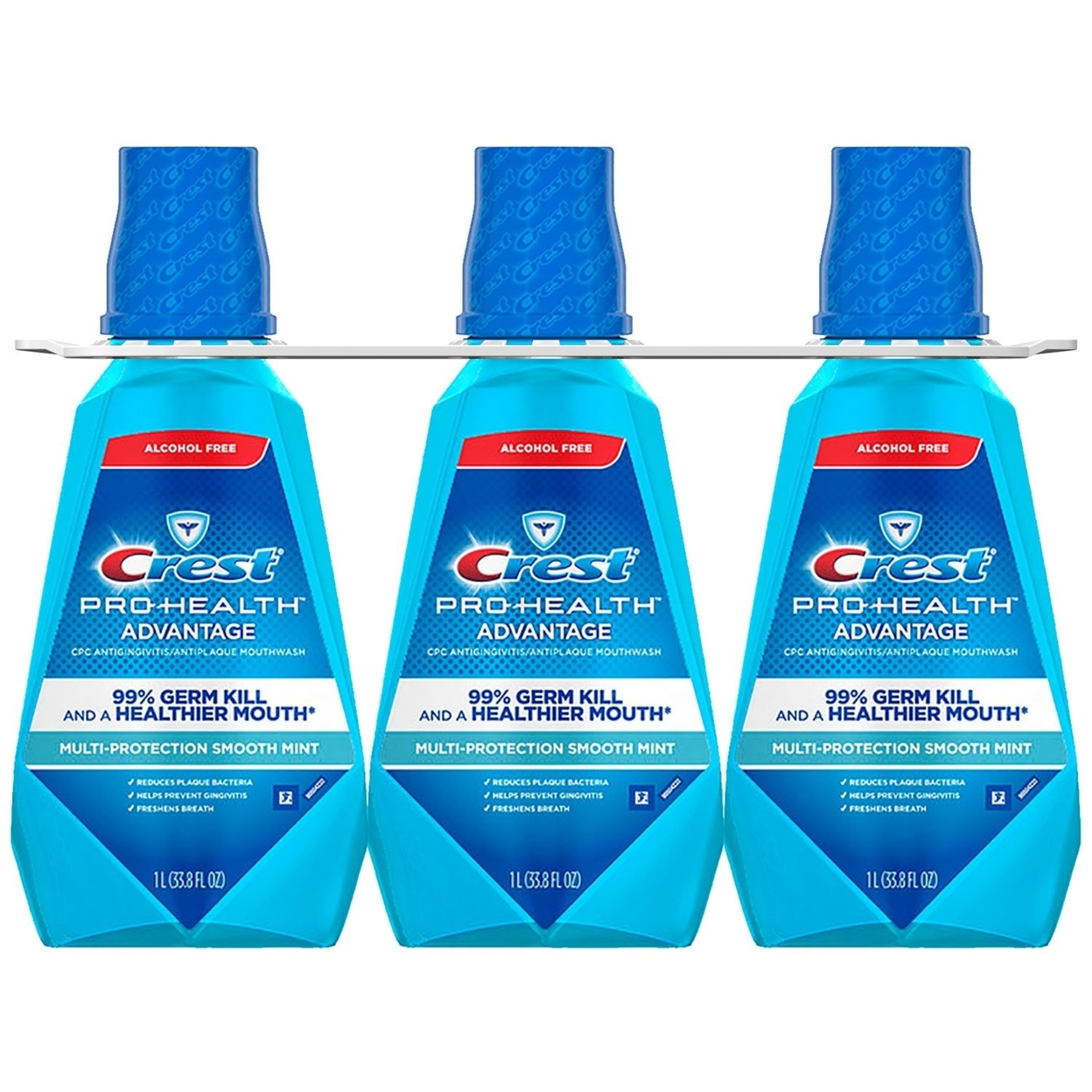 Crest ProHealth Advantage Rinse, Smooth Mint (33.8 Fluid Ounce, 3 Pack)
