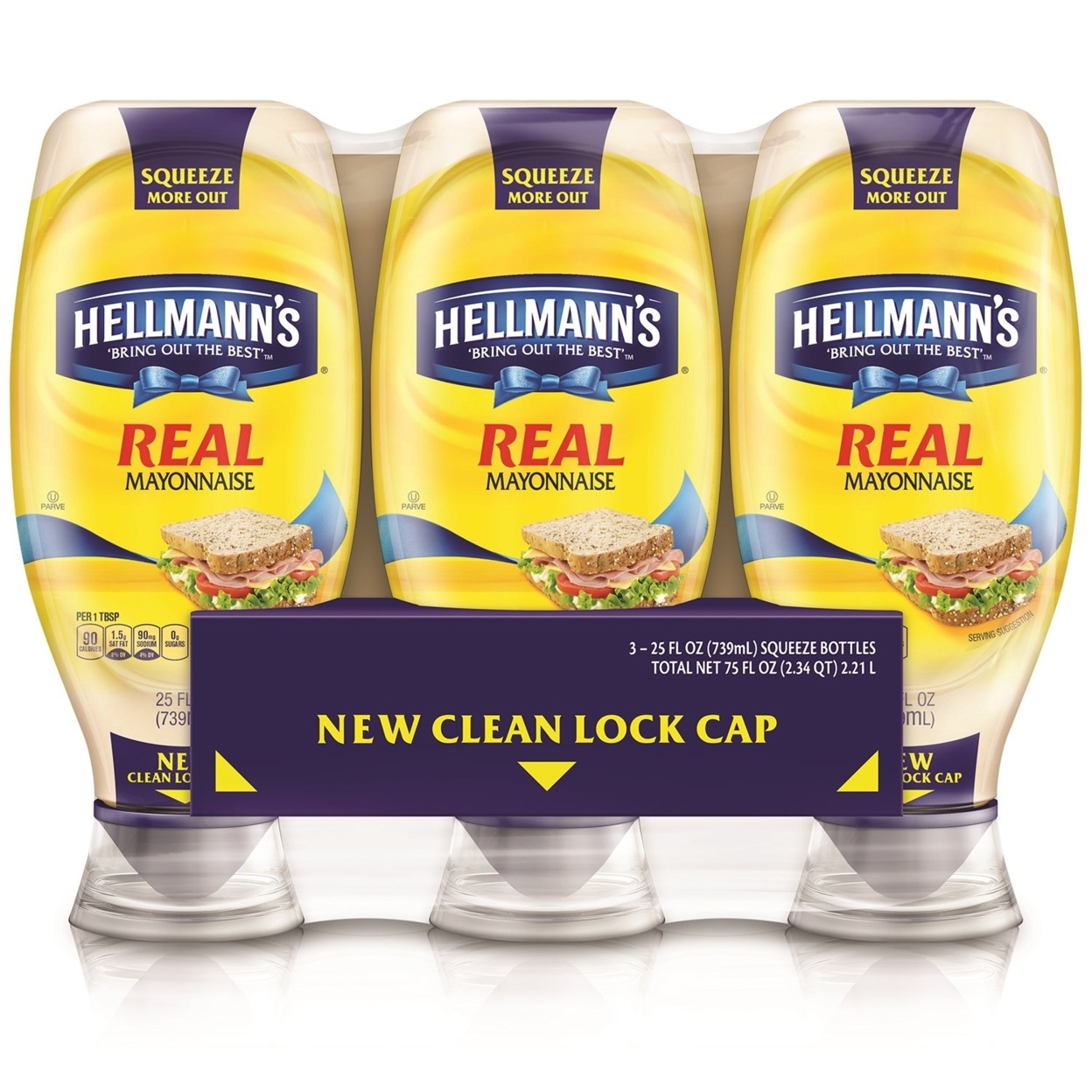 Hellmann's Squeeze Mayo (25 Ounce, 3 Count)