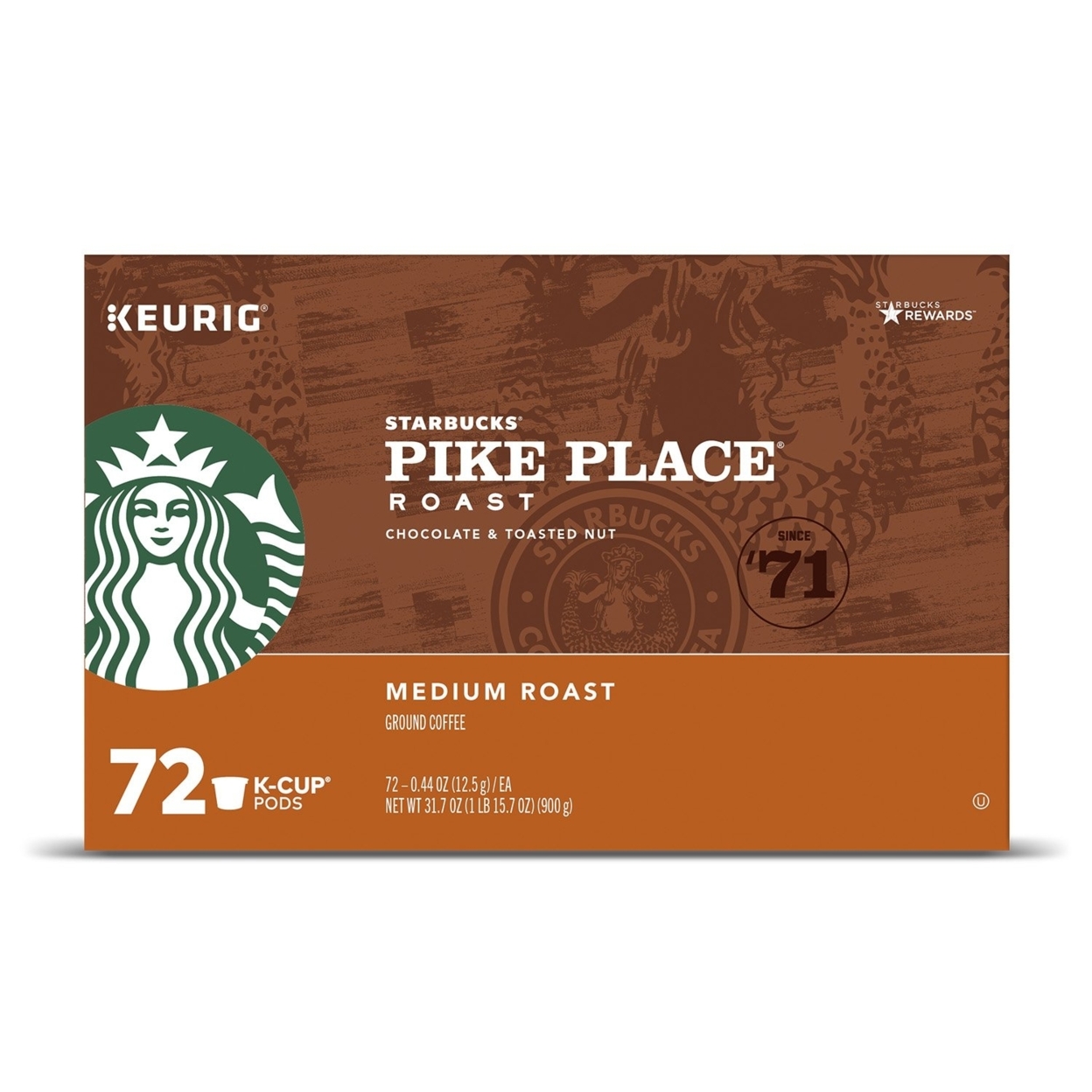 Starbucks Pike Place K-Cups (72 Count)