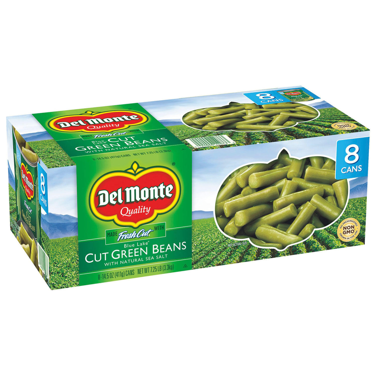 Del Monte Cut Green Beans, 14.5 Ounce (8 Pack)