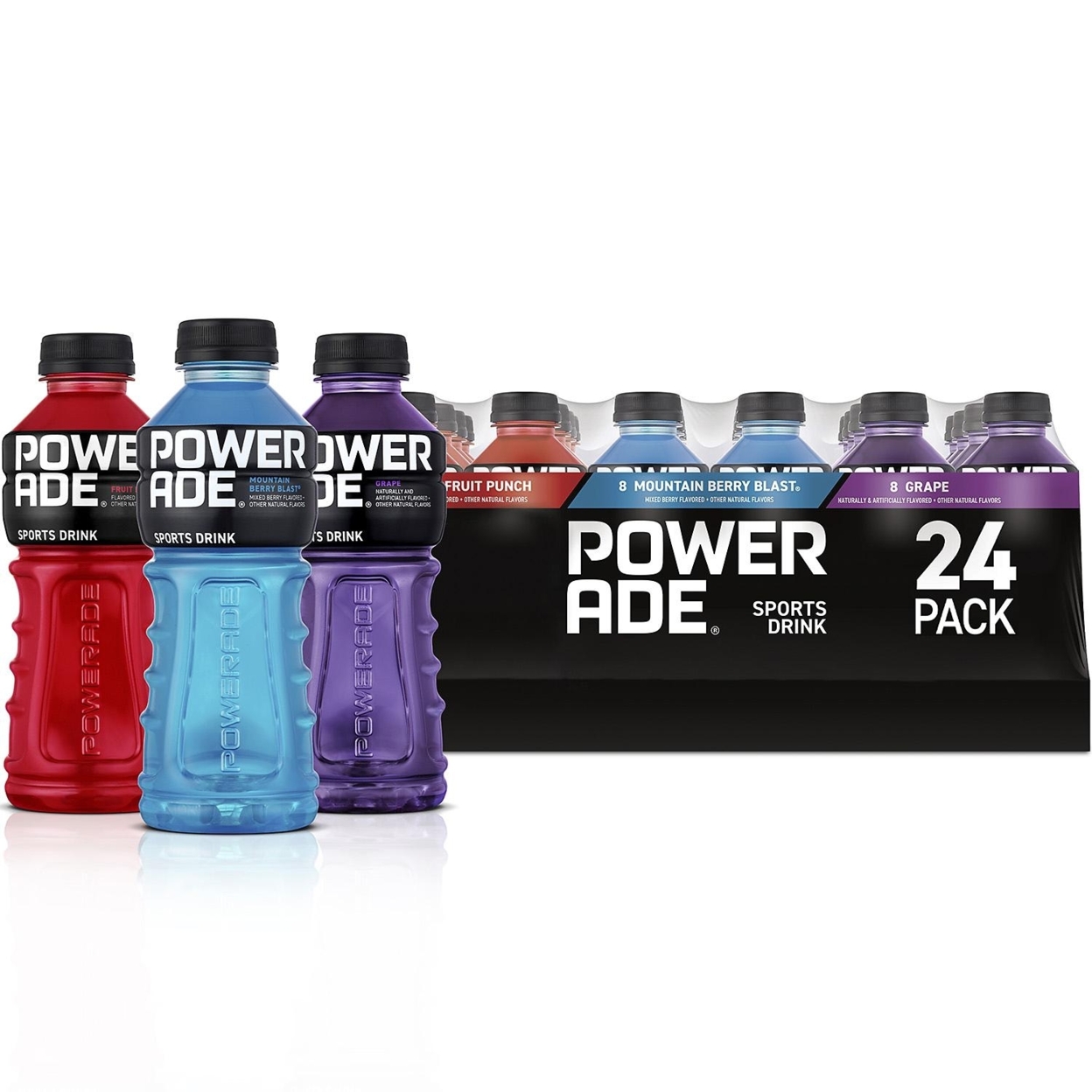 Powerade Sports Drink Variety Pack (20 Ounce Bottles, 24 Count)