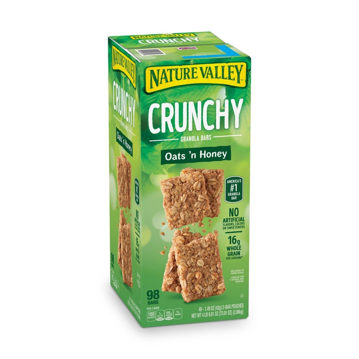 Nature Valley Crunchy Granola Bars Oats 'N Honey, 98-Count (Net Wt 4lb 9.01oz)