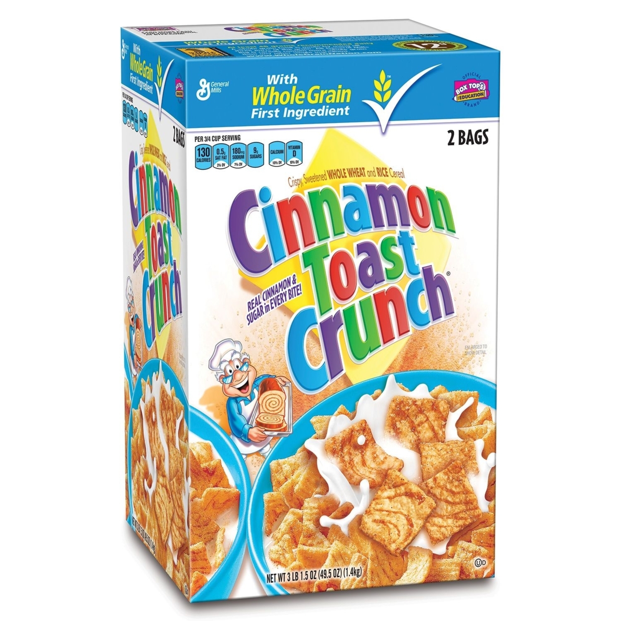 Cinnamon Toast Crunch, 2 Bags, 49.5 Ounce Total