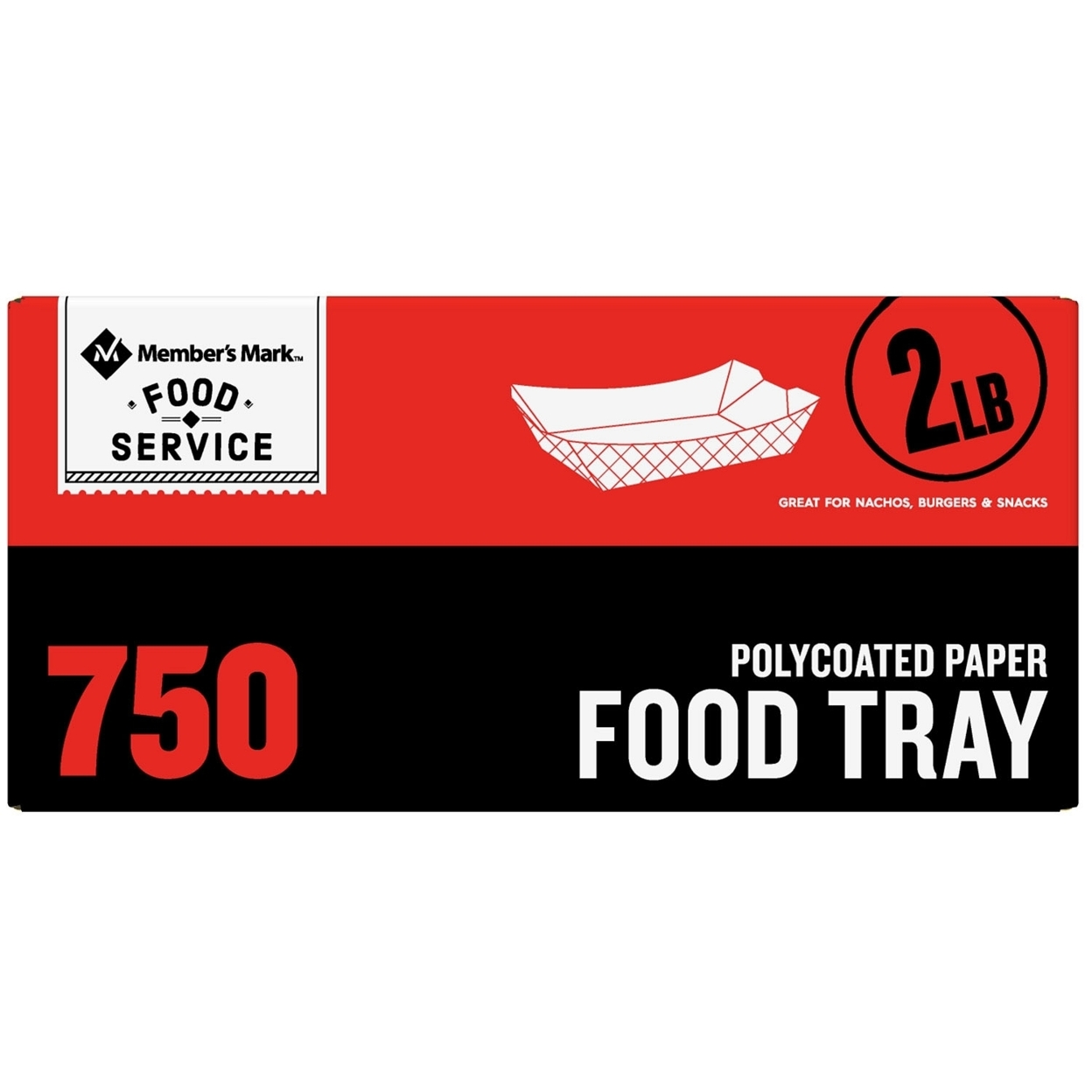 Member's Mark 2 Pound Capacity Food Tray (750 Count)