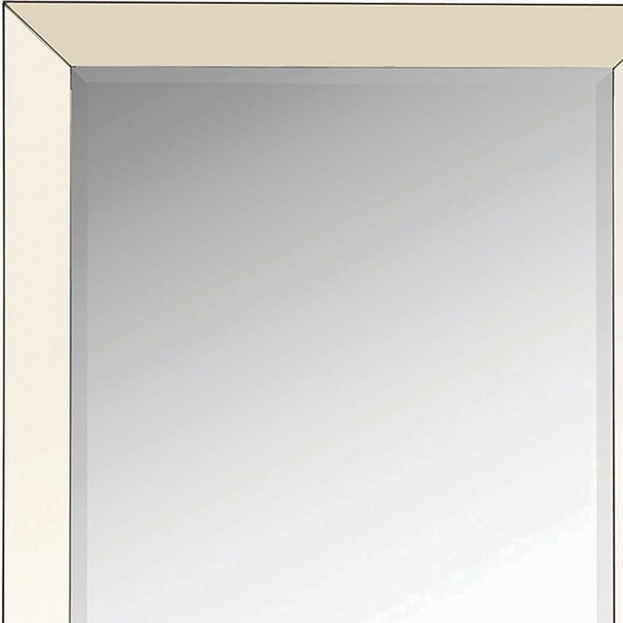 Rectangular Shaped Floor Mirror With Beveled Edge, Silver- Saltoro Sherpi