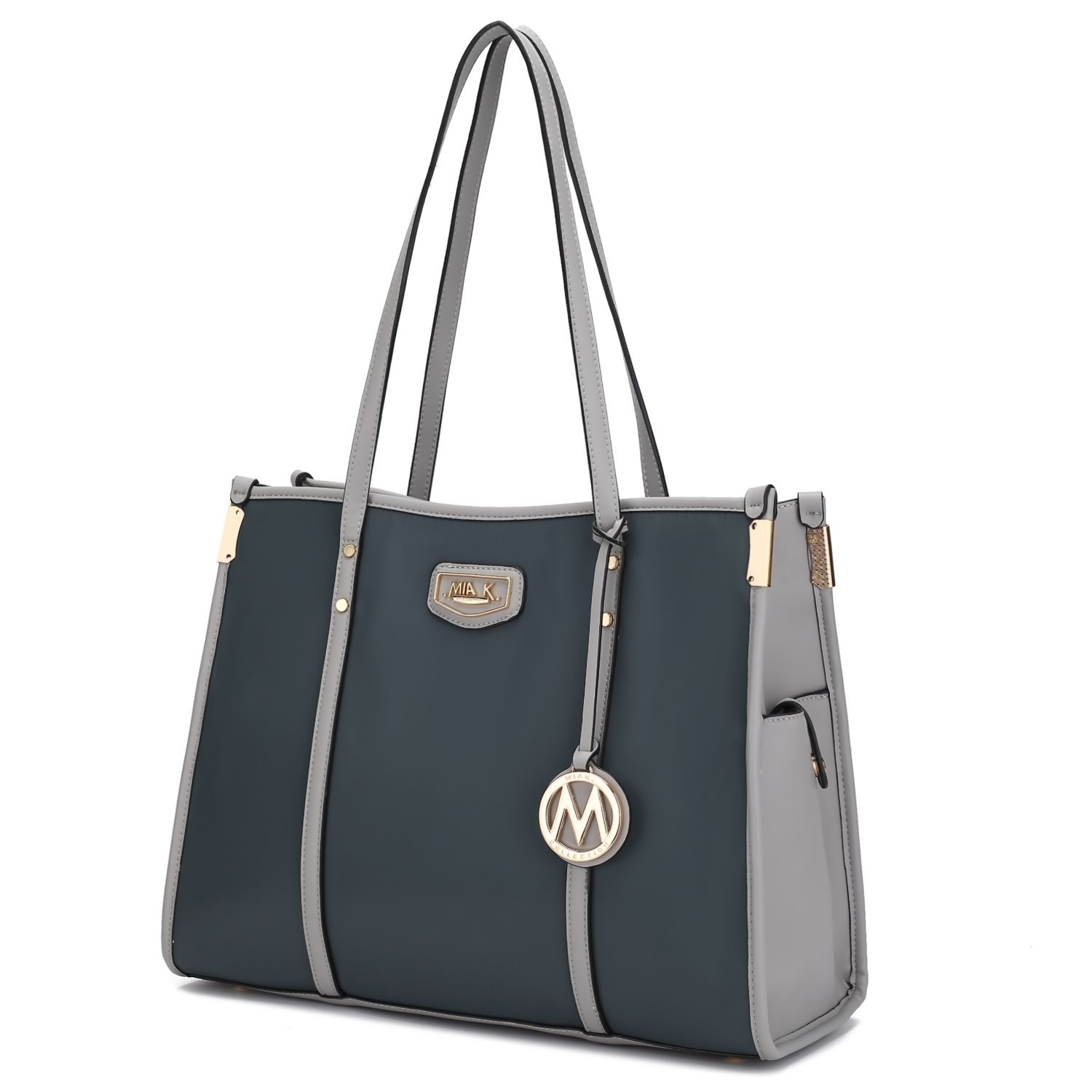 MKF Collection Kindred Oversize Tote Handbag By Mia K. - Charcoal Light Gray