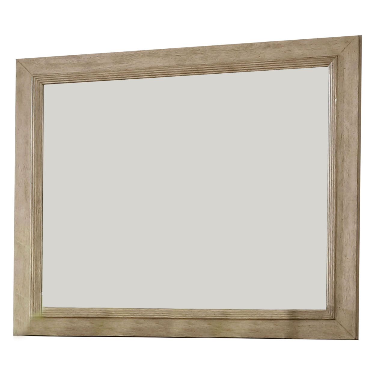 36 Inch Wooden Frame Mirror With Molded Details, Brown- Saltoro Sherpi