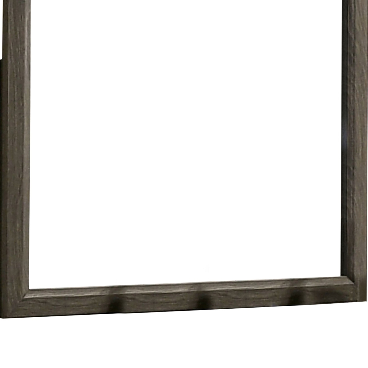 Tu 35 Inch Mirror, Rectangular, Wood Frame, Gray