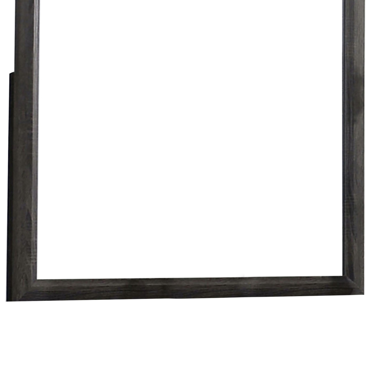 39 Inch Contemporary Wooden Frame Mirror, Gray- Saltoro Sherpi
