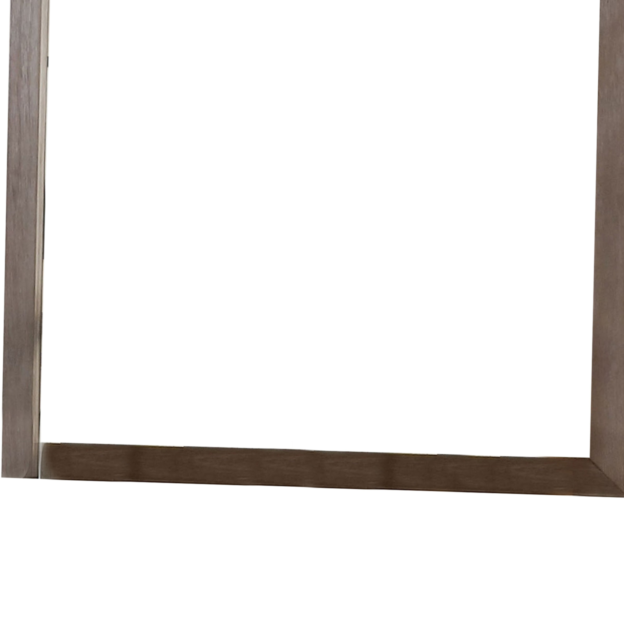 36 Inch Mirror With Rectangular Wooden Frame, Brown- Saltoro Sherpi