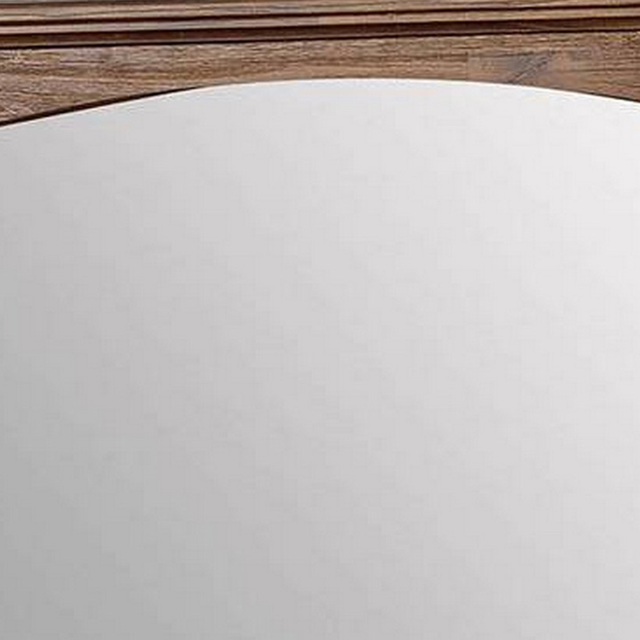 37 Inch Transitional Style Wooden Frame Mirror, Dark Oak- Saltoro Sherpi