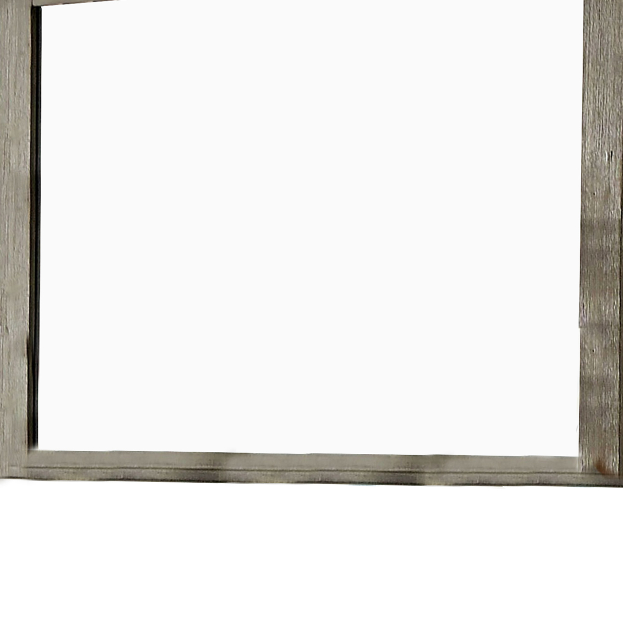 45 Inch Transitional Style Wooden Frame Mirror, Gray- Saltoro Sherpi