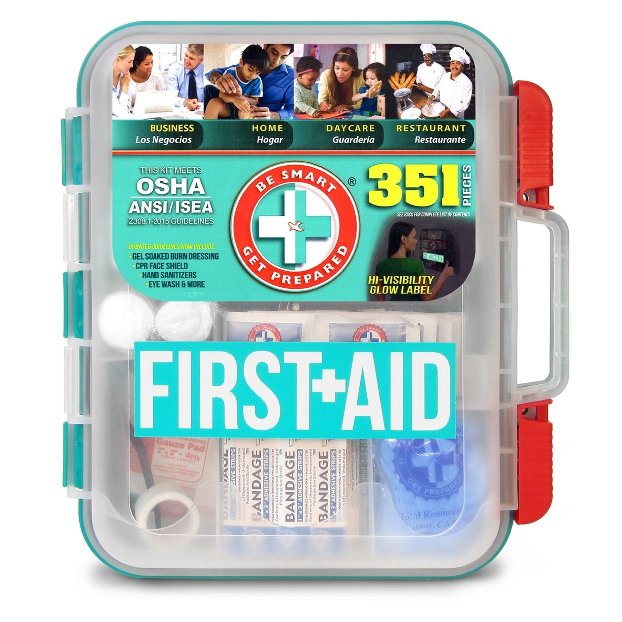 Be Smart Get Prepared 351 Piece First Aid Kit