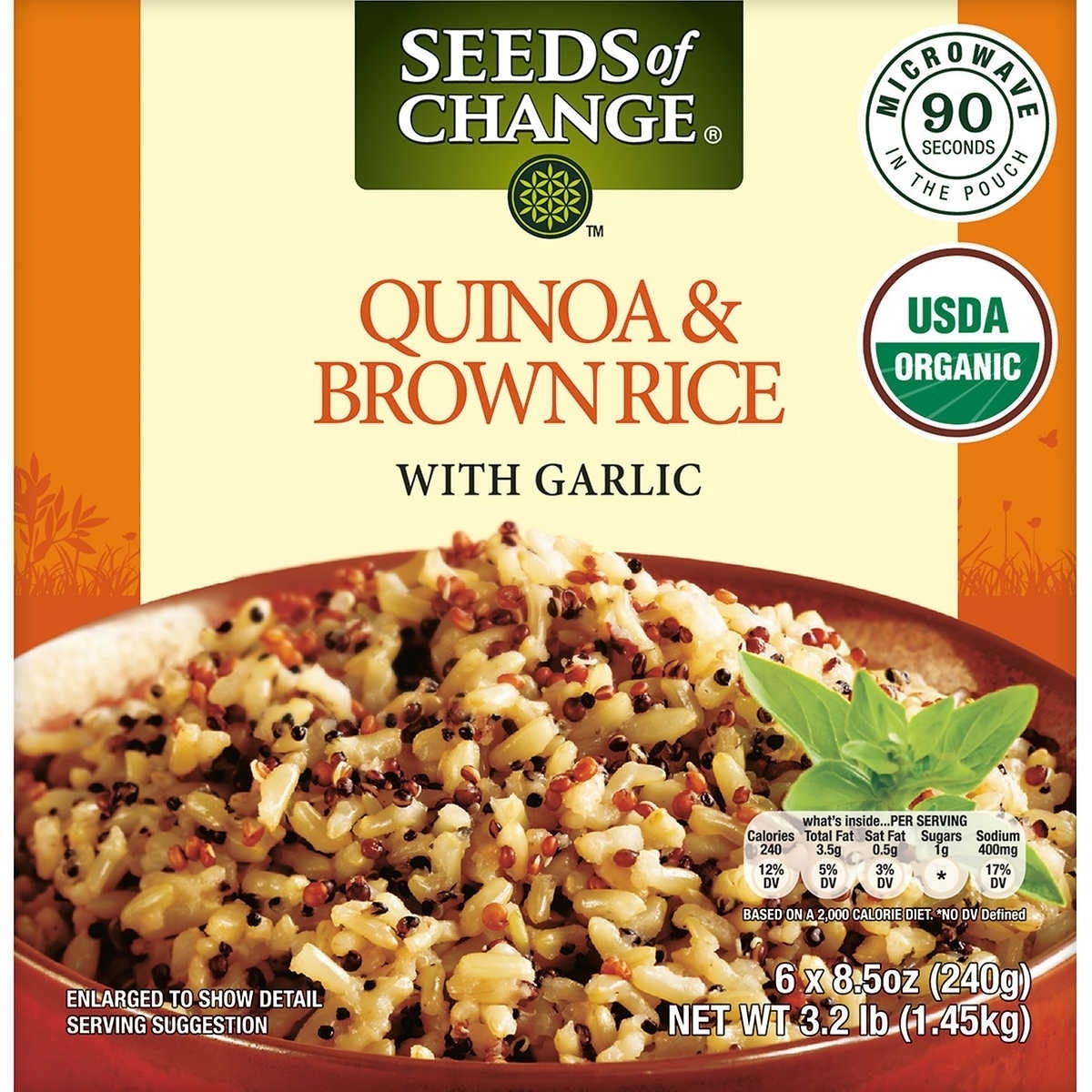 Seeds Of Change Organic Quinoa And Brown Rice, 8.5 Ounce (6 Count)