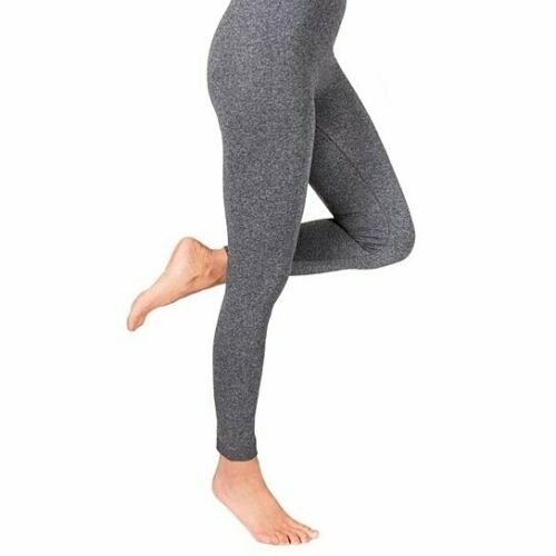 2-Pack: High-Waisted Fleece Lined Marled Leggings - Regular & Plus Sizes - Charcoal, Large/X-Large
