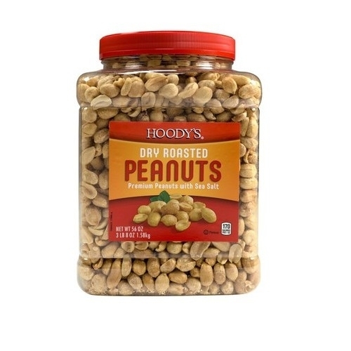 Hoody's Dry Roasted Peanuts With Sea Salt, 56 Ounce
