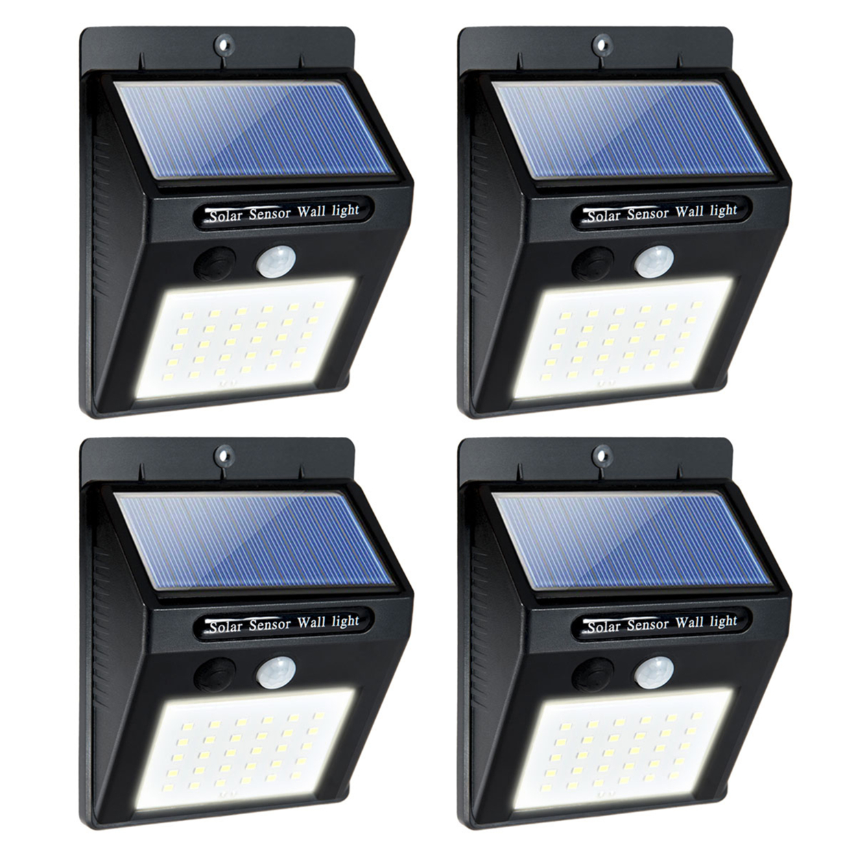 4-Pack 30 LED Outdoor Motion Sensor Solar Lights Wireless IP45 Waterproof