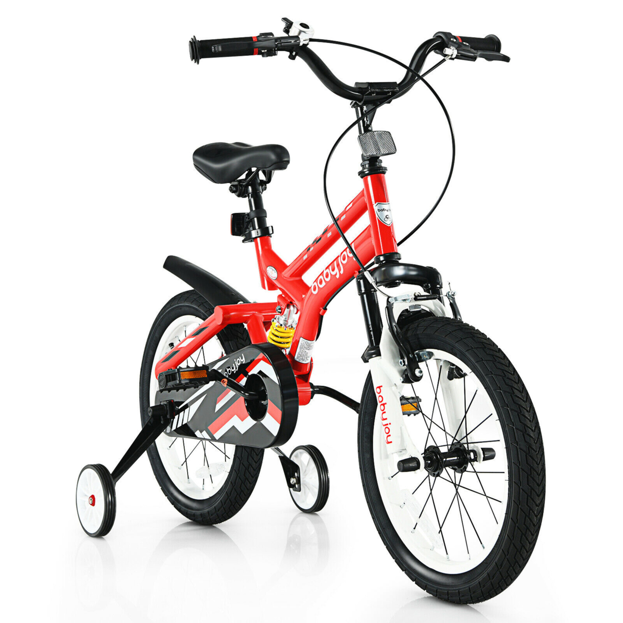 16'' Kids Bike Toddlers Adjustable Freestyle Bicycle w/ Training Wheels