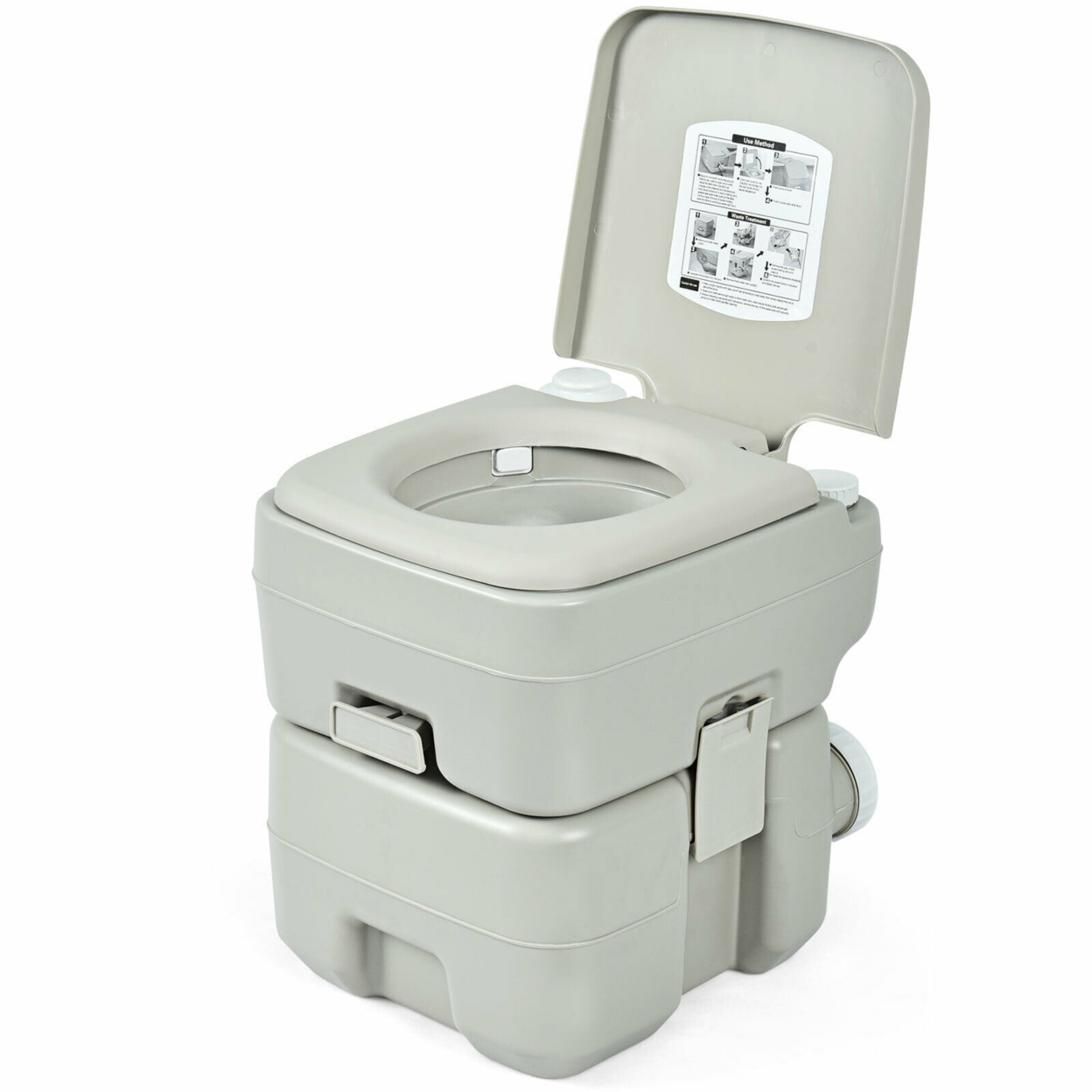 5.3 Gallon 20L Portable Travel Toilet Camping RV Indoor Outdoor Potty Commode