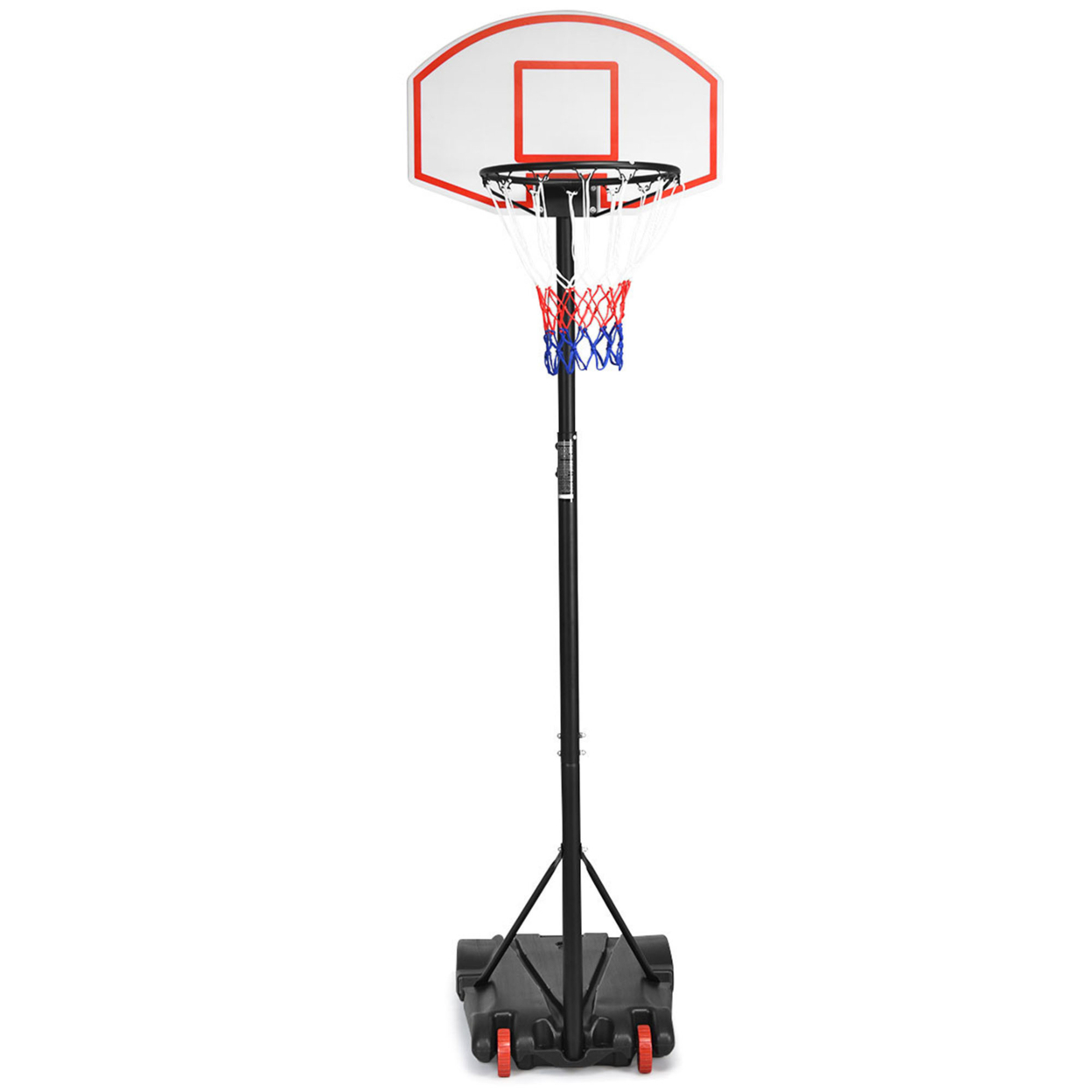Basketball System Hoop Stand Backboard W/ Adjustable Height Wheels