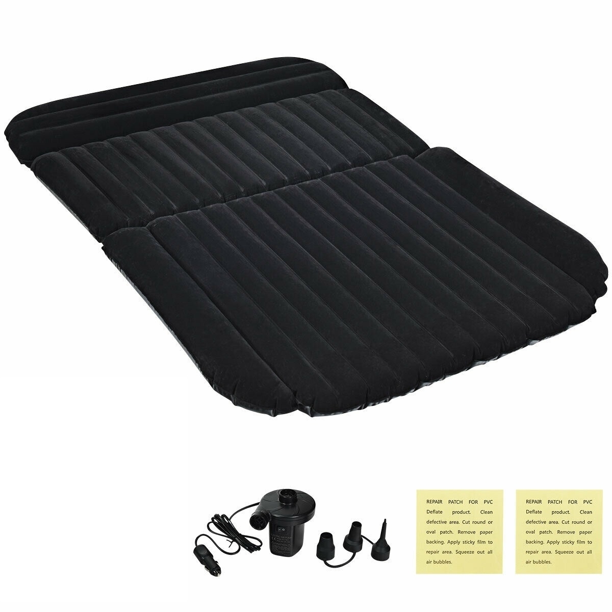 Inflatable SUV Air Backseat Mattress Flocking Travel Pad W/Pump Camping Outdoor