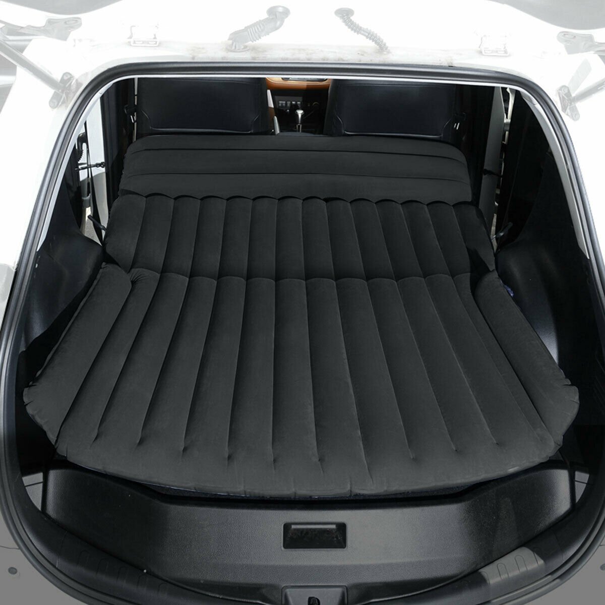 Inflatable SUV Air Backseat Mattress Flocking Travel Pad W/Pump Camping Outdoor