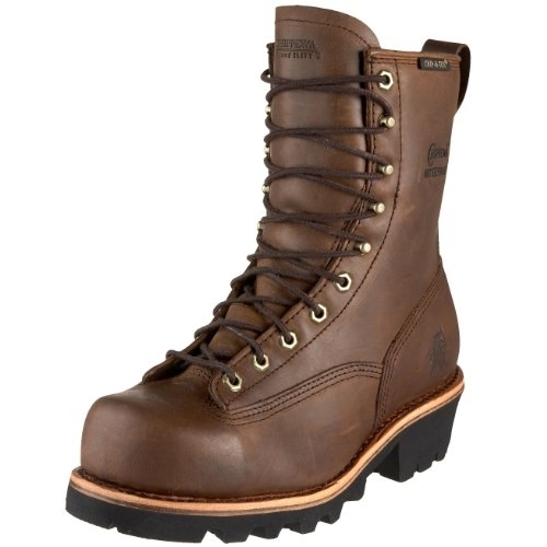 Chippewa Men's 8 Paladin Logger Lace-To-Toe Waterproof Steel Toe Boot Brown - 73101 BROWN - Bay Apache, 10.5 Wide