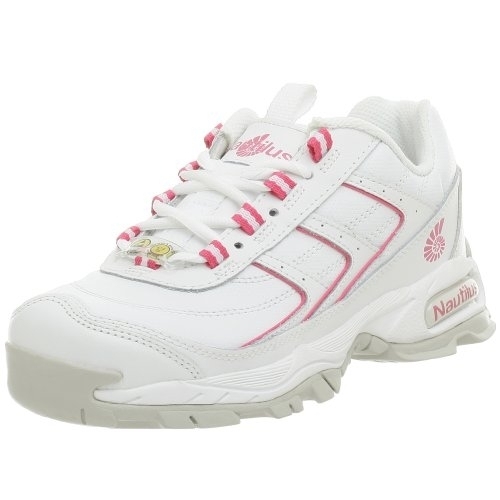 FSI FOOTWEAR SPECIALTIES INTERNATIONAL NAUTILUS Nautilus Women's N1372 Steel Toe Athletic Shoe WHITE/RED - WHITE/RED, 5