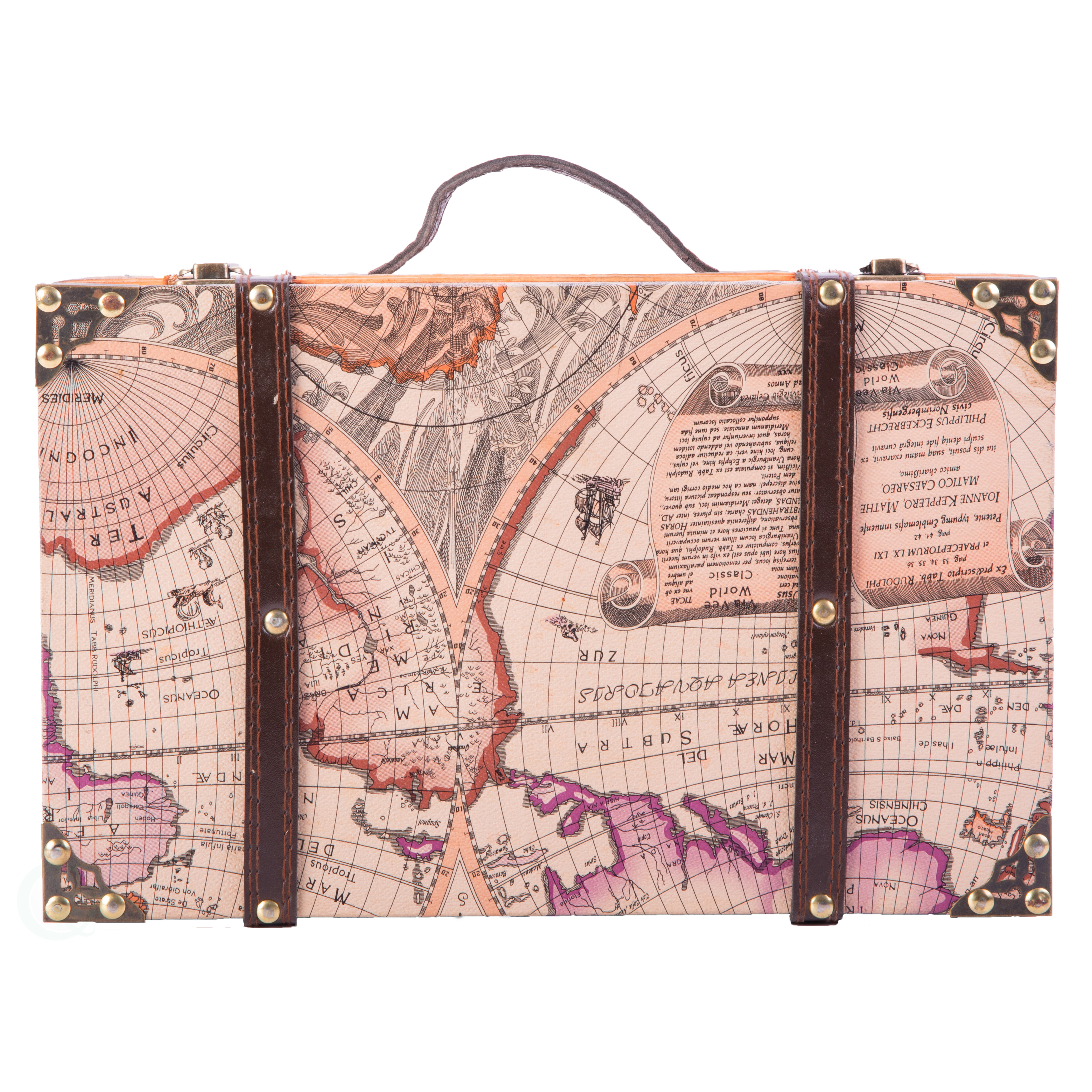 Old World Map Suitcase