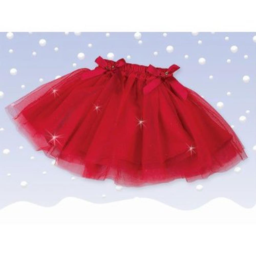 Bearington Sparkling Red Christmas Tutu Skirt For Baby Girls, Todllers(12-24 Months)