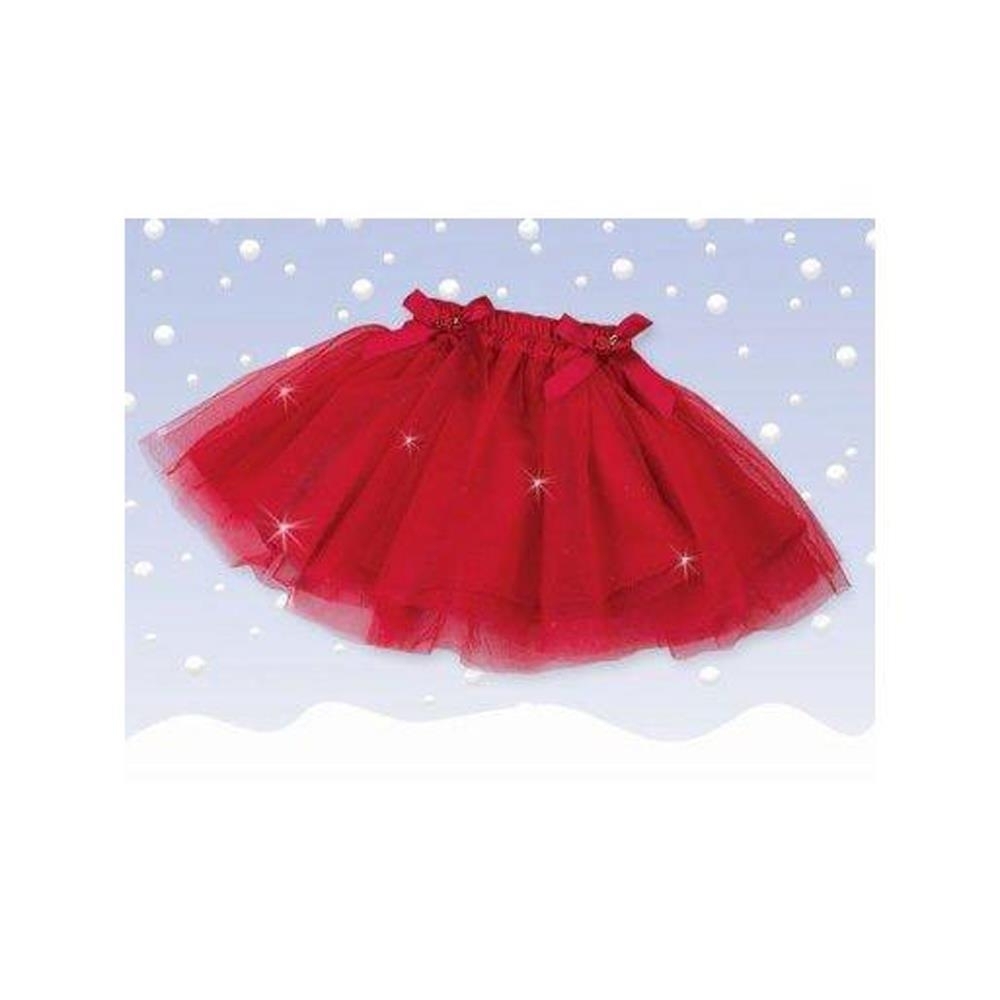 Bearington Sparkling Red Christmas Tutu Skirt For Baby Girls, Todllers(6-12 Months)