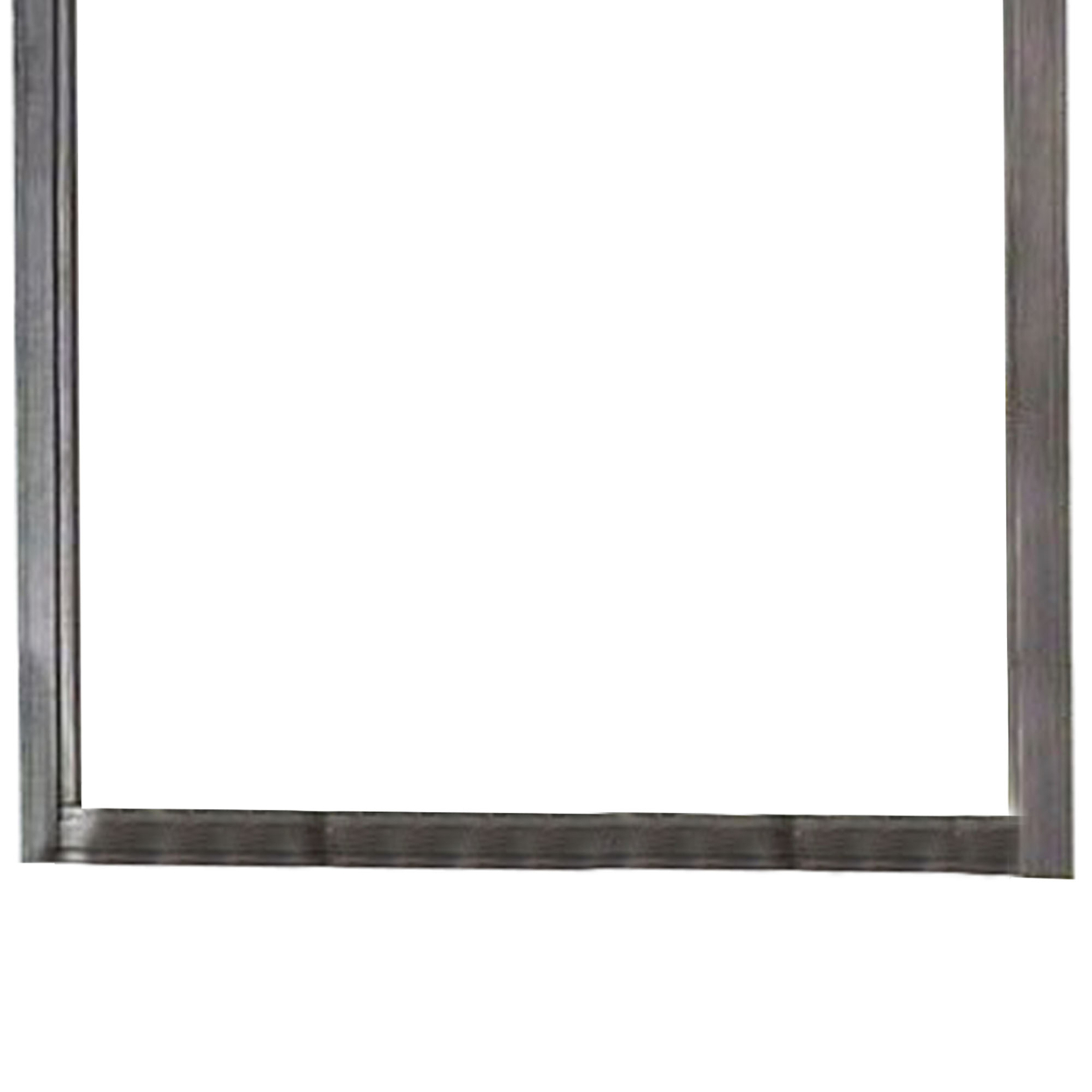 38 Transitional Style Square Wooden Frame Mirror, Gray- Saltoro Sherpi