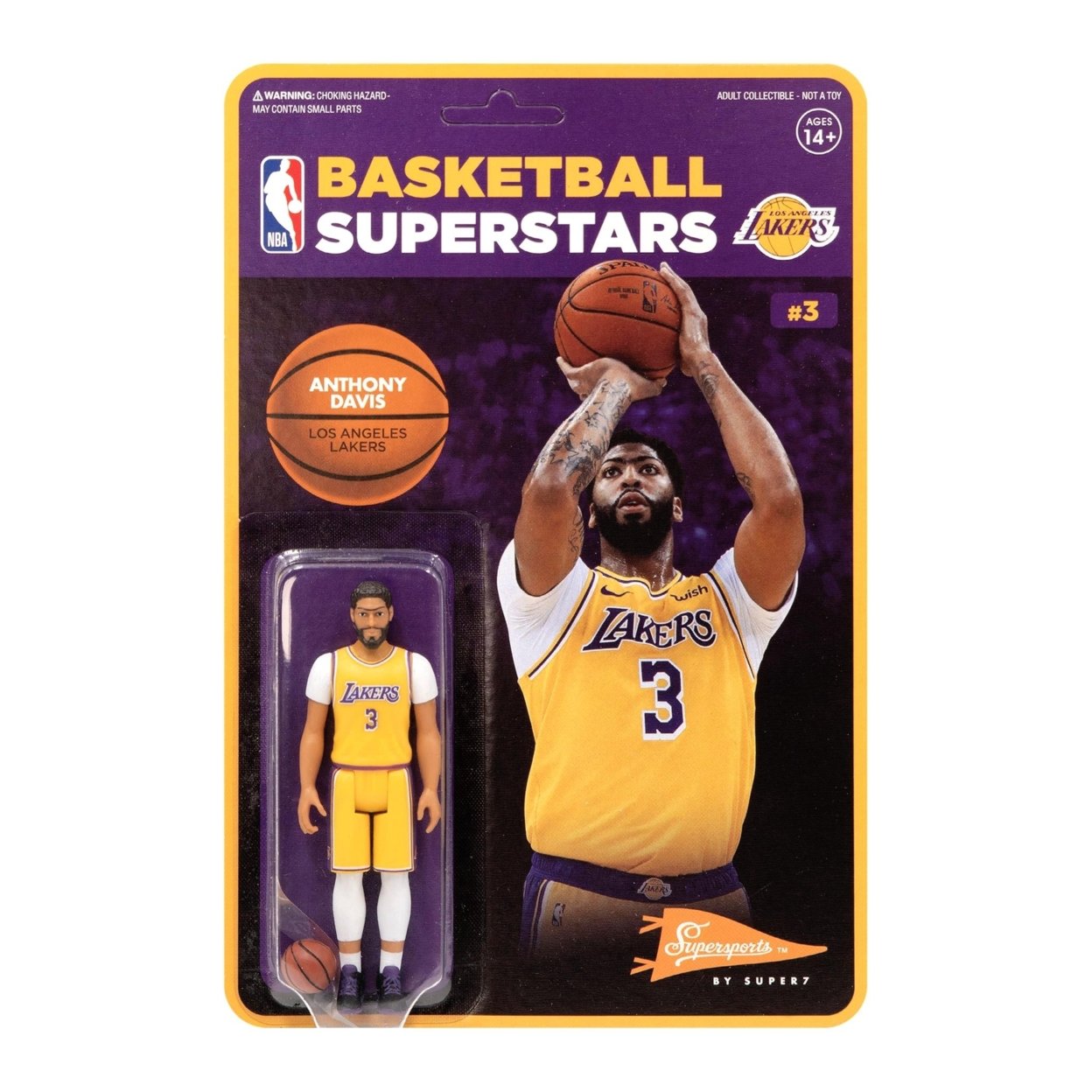 NBA Superstars Anthony Davis Figure #3 All-Star LA Lakers Basketball Super7