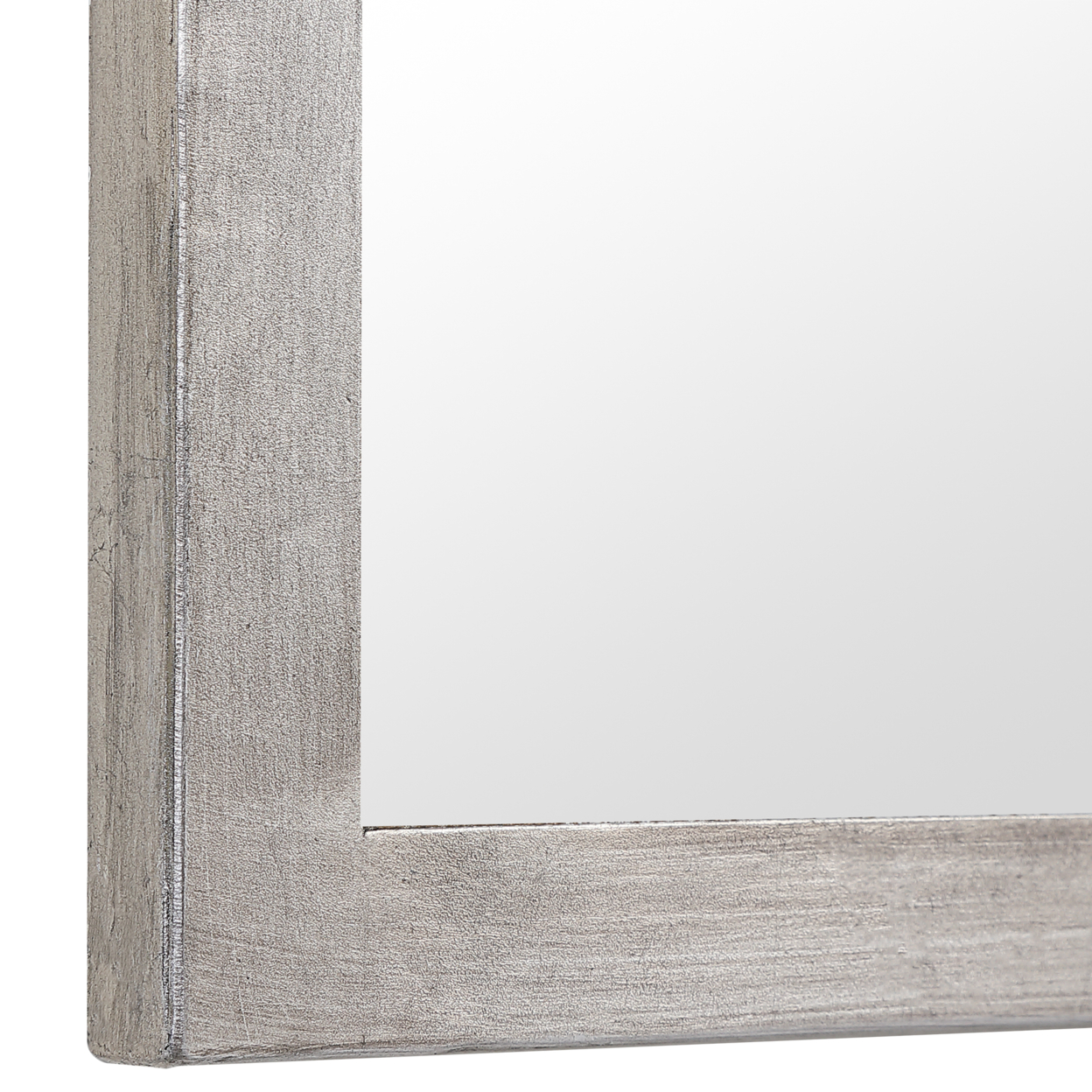 Sleek Elongated Quatrefoil Frame Mirror, Silver- Saltoro Sherpi