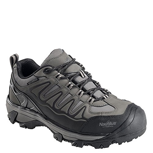 FSI FOOTWEAR SPECIALTIES INTERNATIONAL NAUTILUS Nautilus Men's Waterproof Athletic Hiker Shoes Steel Toe Black Grey - Grey, 12-M