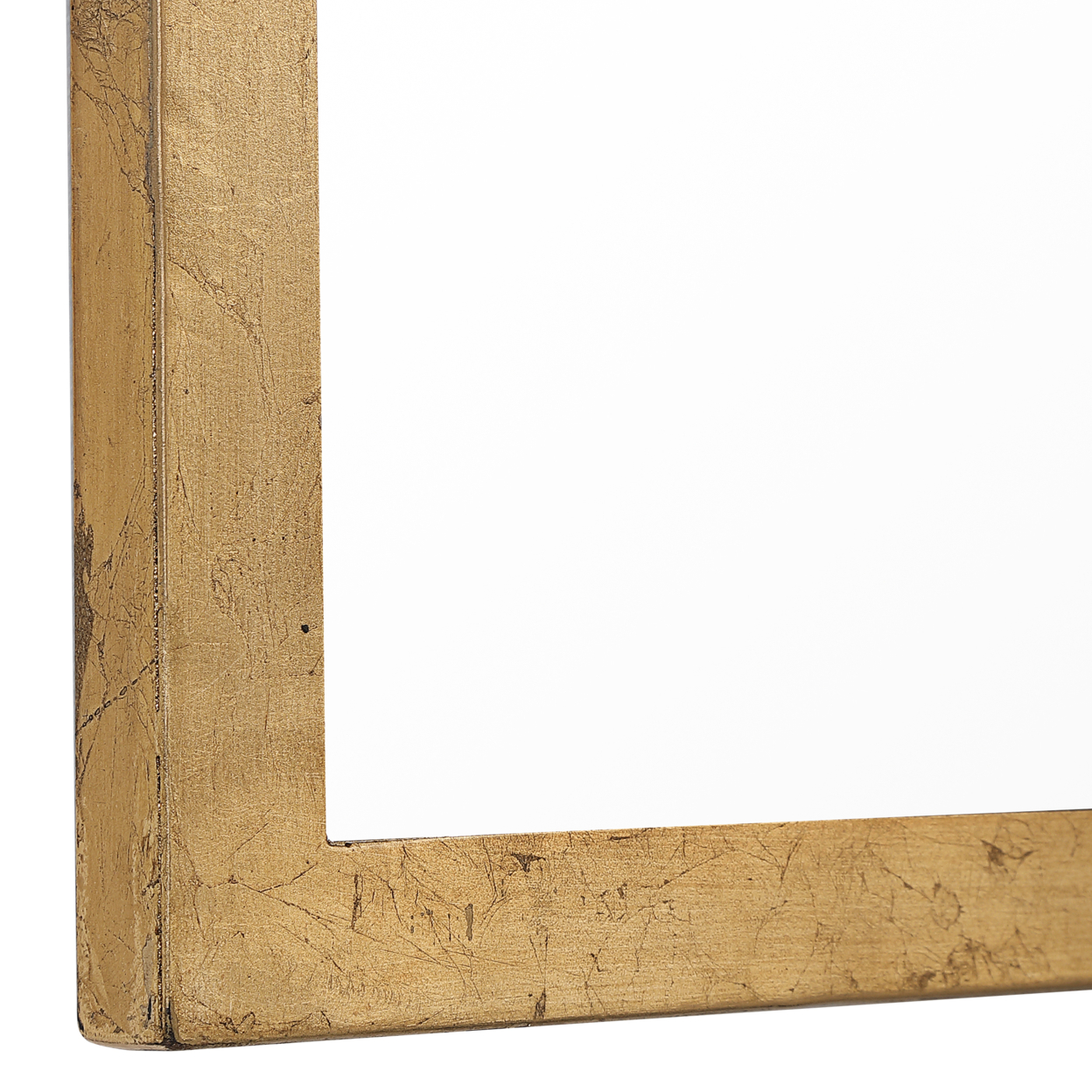 Sleek Elongated Quatrefoil Frame Mirror, Gold- Saltoro Sherpi