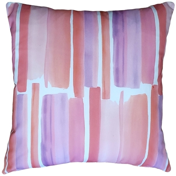 Pillow Decor - Karalina Beach Glass Blush Throw Pillow 20x20 Complete With Pillow Insert