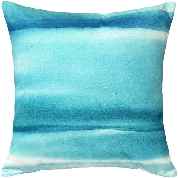 Pillow Decor - Karalina Lost Horizon Blue Throw Pillow 20x20 Complete With Pillow Insert