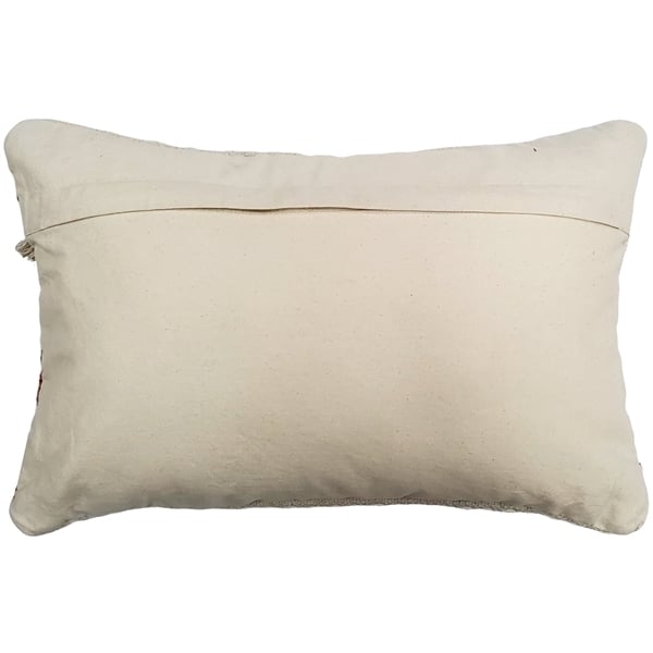 Pillow Decor - Ojai Red Bohemian Pillow 16x24 Complete With Pillow Insert
