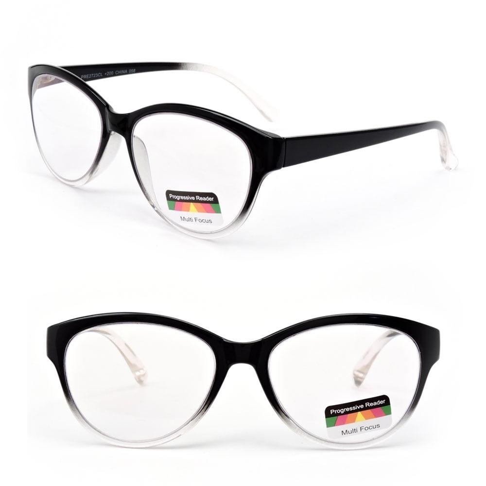 Reading Glasses TriFocal Lenses Progressive Readers - Black/clear, +2.75