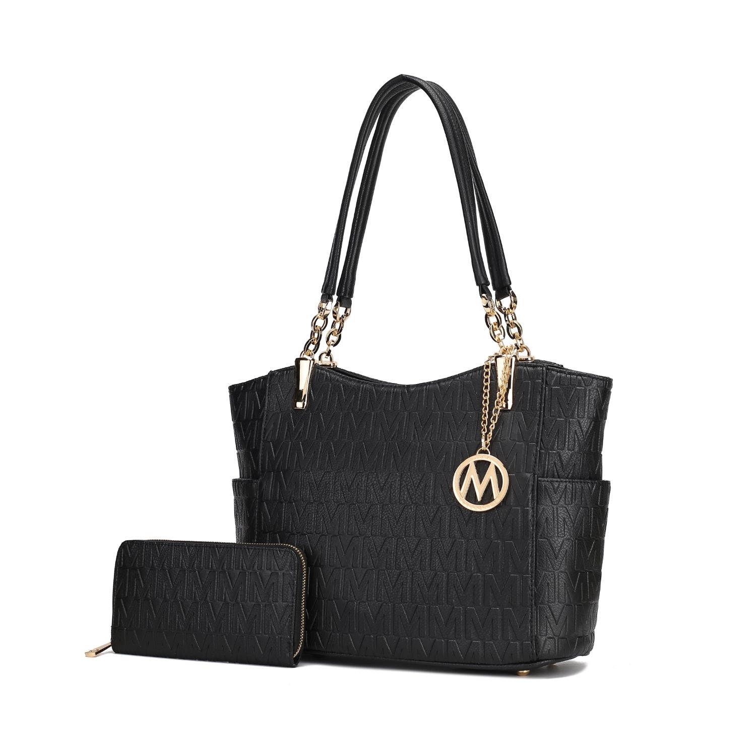 MKF Collection Allison 2 PCS Tote Handbag & Wallet By Mia K. - Pewter