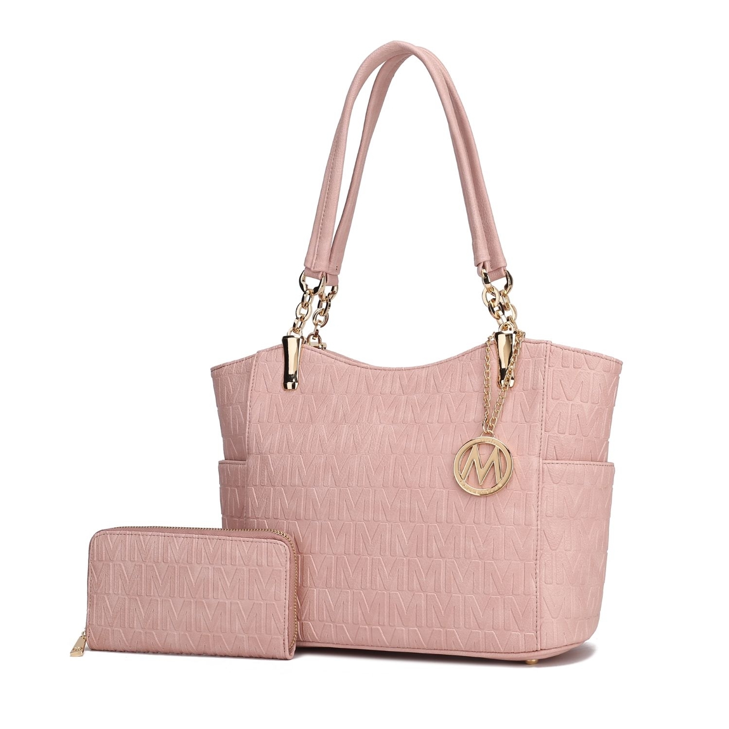 MKF Collection Allison 2 PCS Tote Handbag & Wallet By Mia K. - Rose Pink