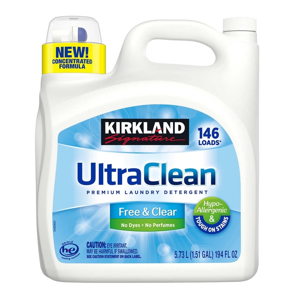 Kirkland Signature Ultra CleanLiquid Laundry Detergent, 146 Loads, 194 Fl Oz