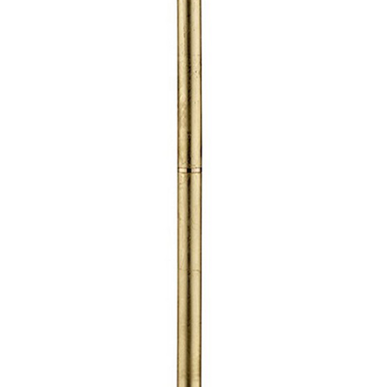 Floor Lamp With Hanging Crystal Accents, White And Gold- Saltoro Sherpi