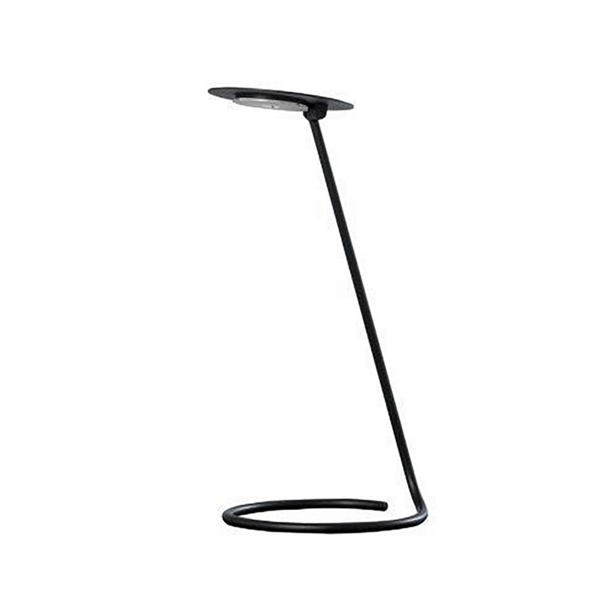 Desk Lamp With Pendulum Style And Flat Saucer Shade, Black- Saltoro Sherpi